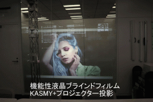 調光フィルムプロジェクター投影