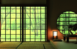 調光フィルム和室