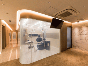 調光フィルムKasmy-荻窪歯科（ON）